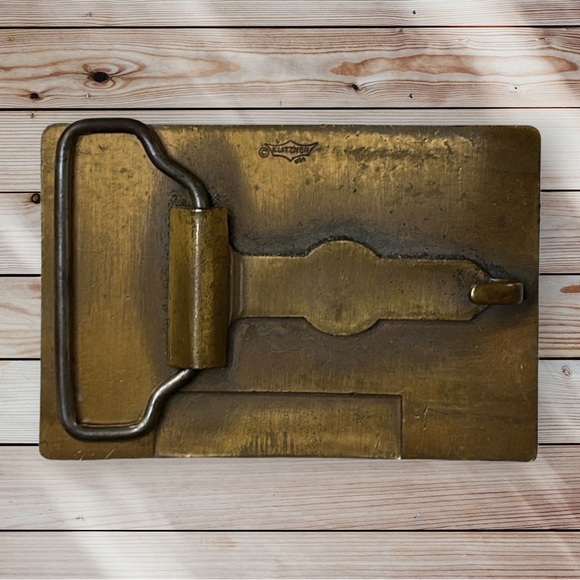 Vintage Harry Klitzner Providence 70s Masonic Freemasons Bronze Belt Buckle VGC - Picture 2 of 4